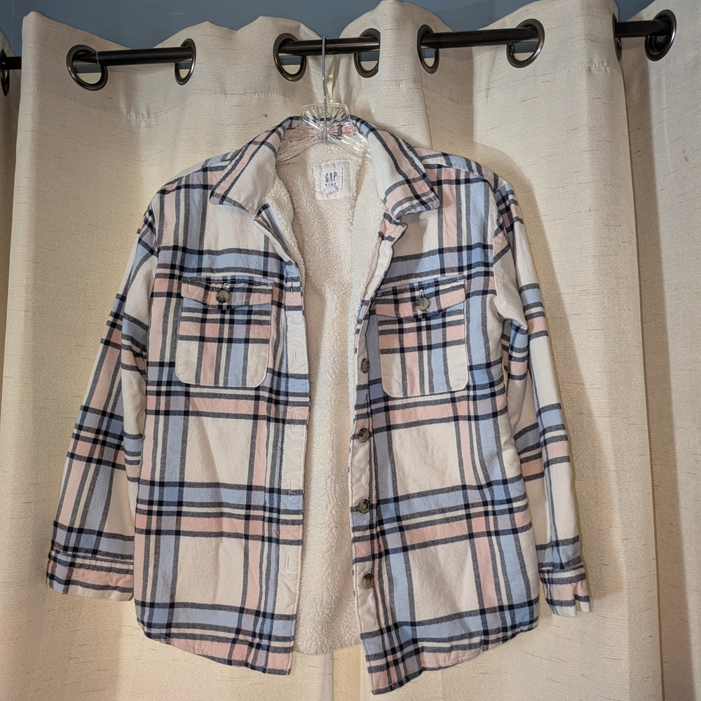 GAP Plaid Jacket - Pink, Blue, White